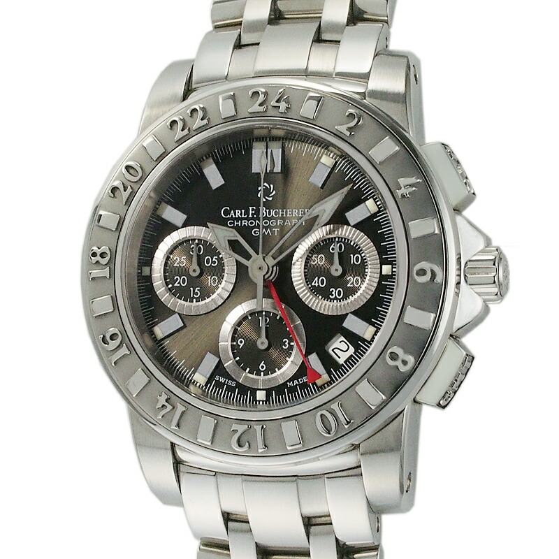 カールF ブヘラ パトラビ クロノグラフ GMT 10618.08 中古 腕時計