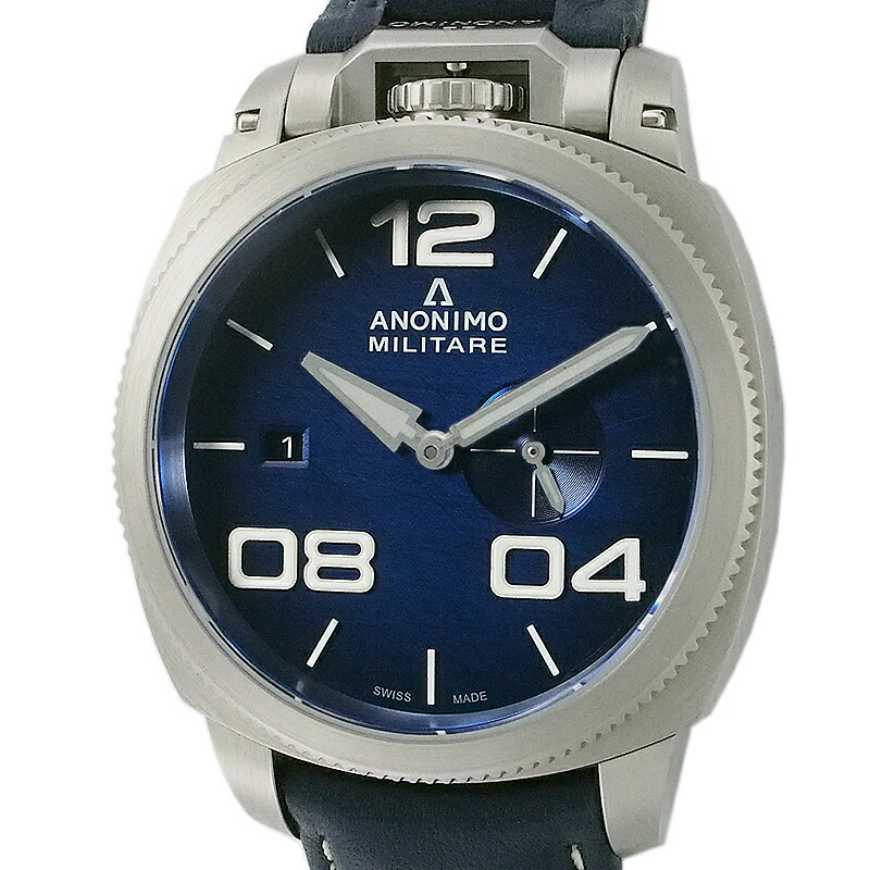 アノーニモ ANONIMO ミリターレ 青色 SS 自動小銃巻 AM.1020.01.003 中古 ウォッチ