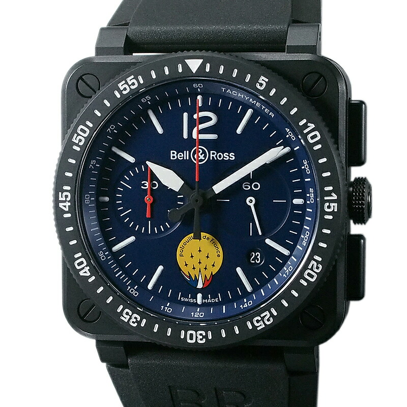 ベル＆ロス Bell＆Ross パトルイユ・ド・フランス BR03-94CBL 自動巻 500本限定 箱・保証書付 中古 腕時計