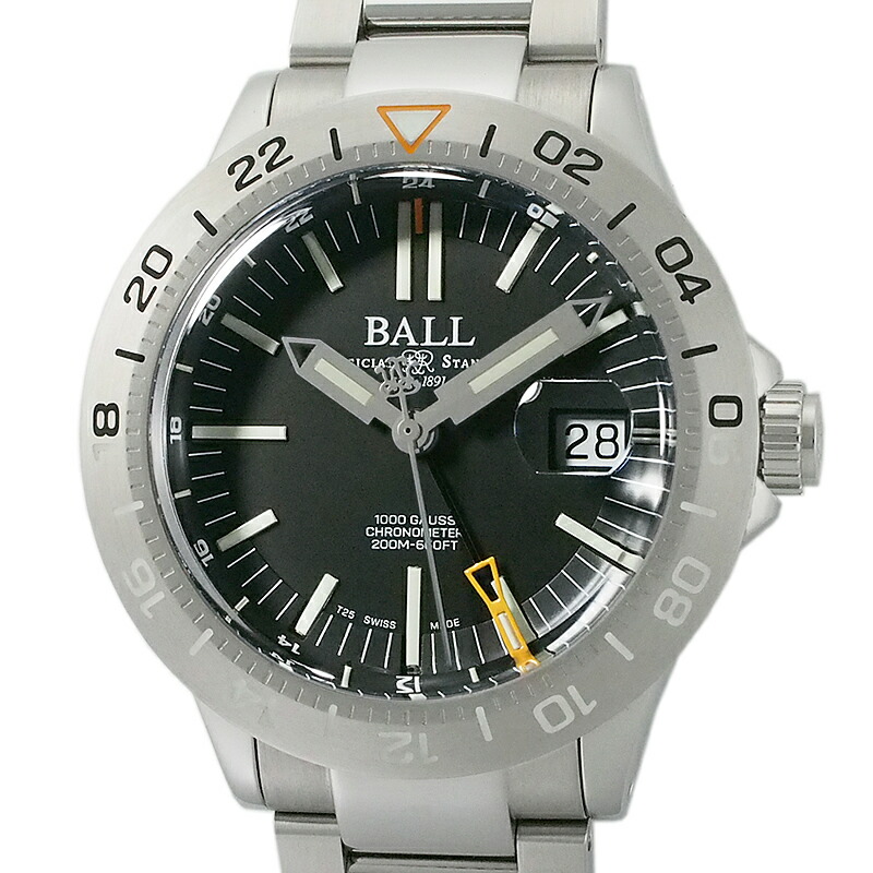 ボールウォッチ BALL WATCH 科学技術者III アウトライアーGMT DG9000B-S1CJ-BK 自動小銃巻 箱・御墨付き付 中古 ウオッチ