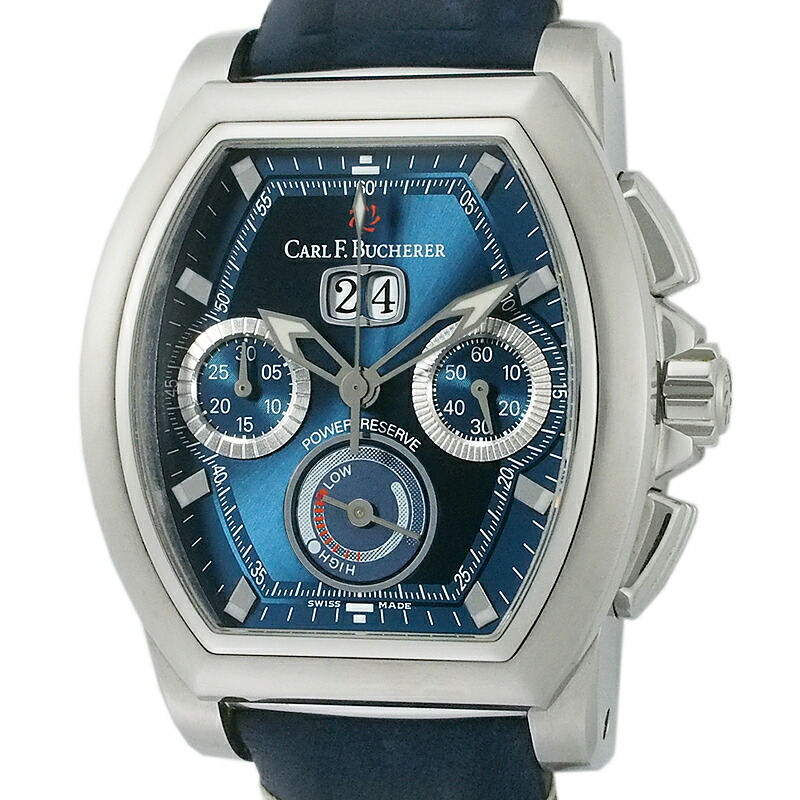 長い巻き毛 F. ブヘラ CARL F.BUCHERER パトラビ T-グラフ記録 00.10615.08.53 国内定まり 箱・お墨付き付 中古 ウオッチ