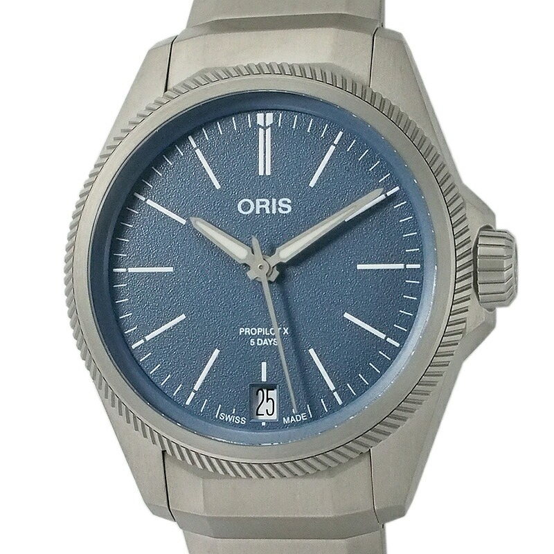 オリス ORIS プロパイロット 5days チタン 自動巻 01.400.7778.7155 仕上済 保証カード付 中古 腕時計｜質　清水屋