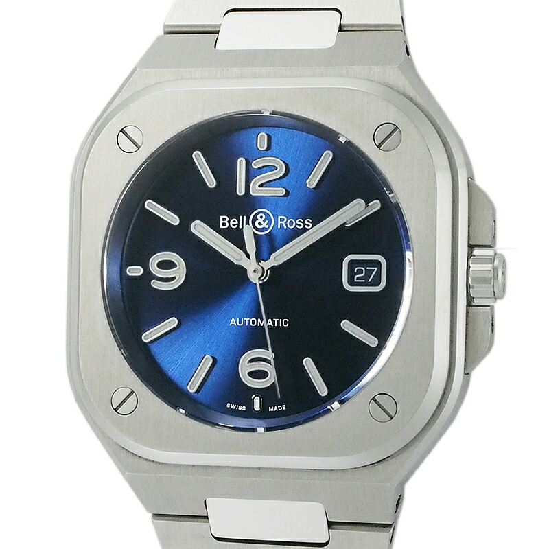 呼びりん＆天使の都市 Bell＆Ross BR05 青味 スチール写真 BR05A-BLU-ST 自動小銃巻 国内定まり 箱・お墨付き付 中古 ウオッチ