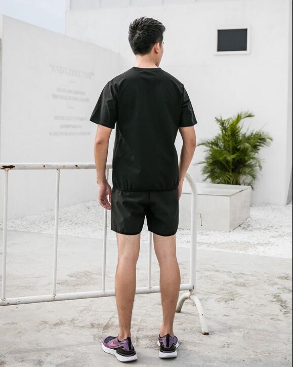 サウナスーツ メンズ ランニング 夏用 シンプル セットアップ スウェット 袖なし スポーツウェア 大量発汗上下セット 減量 ダイエットジャージ