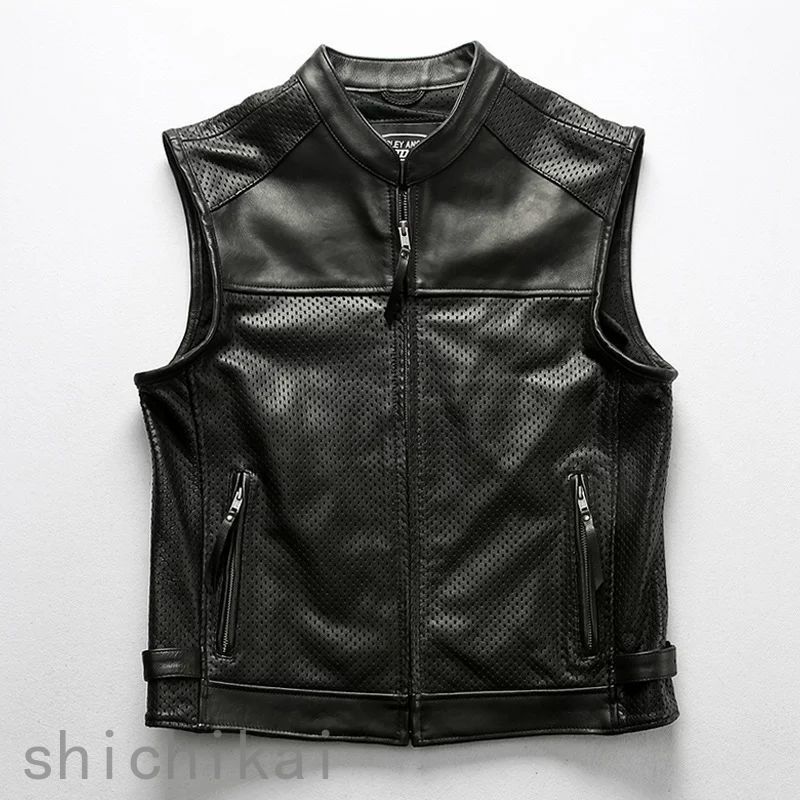 新品 未使用 CRISTIAN MODE ブラック　レザーベスト Lサイズ　羊革 imgrc0081012657.jpg