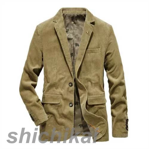 ★新品テーラードジャケット★メンズブレザー ミリタリーコート カジュアルアウター 無地 春秋物おしゃれ ビジネス コットン オリーブM