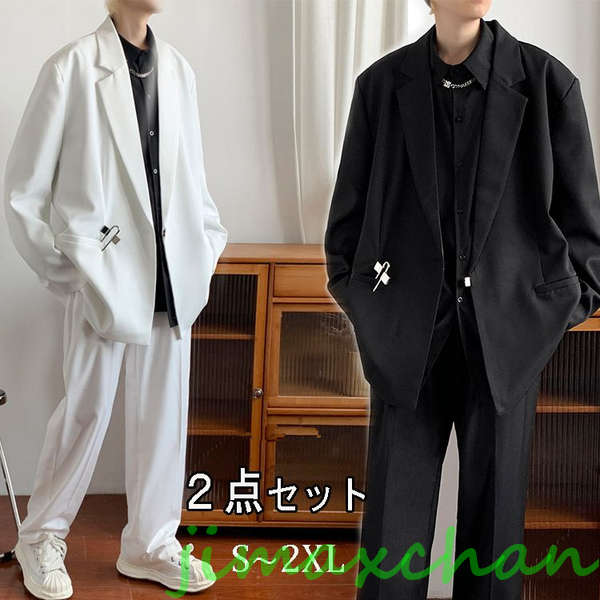 楽天市場】新生活 装 セットアップ ヒップホップ 大人 メンズ 白