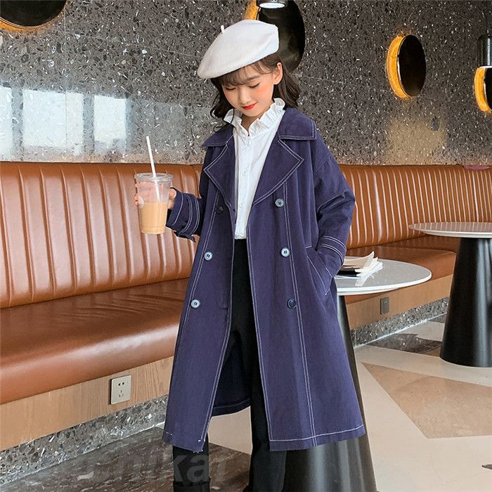 デニムジャケット デニムコート ロング 衣装 キッズ アウター 長袖 ジャケット ジャンパー 春夏秋 子供服 ダンス衣装 トップスキッズ ジュニア 女の子 膝丈 春 秋 冬 ブルゾン 通園 通学 110cm 120cm 130cm 140cm 150cm 160cm 170cm