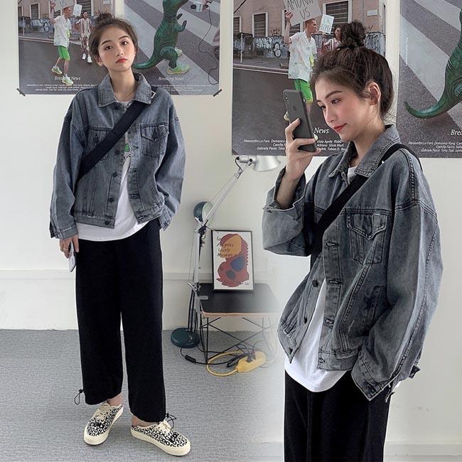 モラビトブラン　ダークグレー デニムジャケット レディース Gジャン adree デニムジャケット gジャン stitch denim jacket