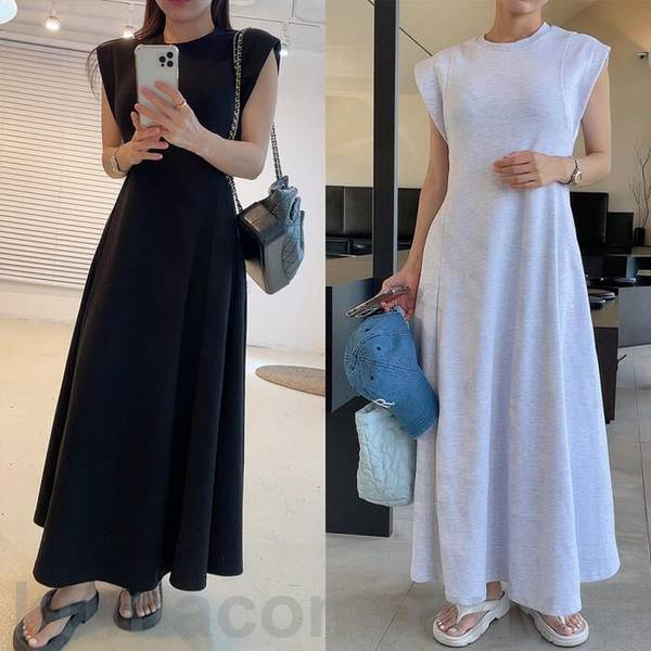 ロング丈 ワンピース ドレス ドレープ フレンチ袖 きれいめ 韓国 slattgir ワンピース 高身長 リネンタッチウエストギャザー