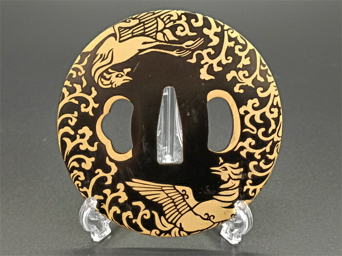 日本刀装具　鍔　蝶 楽天市場】刀鍔 蝶飛舞の図 鉄製 絵金 鍔 刀の鍔 つば 鐔 刀鐔 日本刀