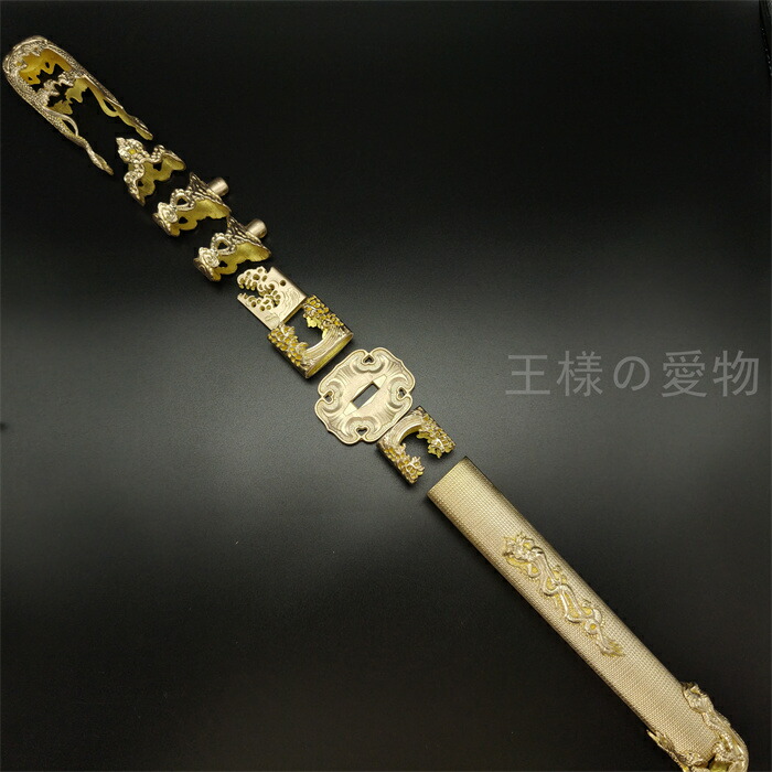 楽天市場】銅製刀装具 短刀拵 柄鞘一式 悪鬼の図 絵金銀 金工品 細工