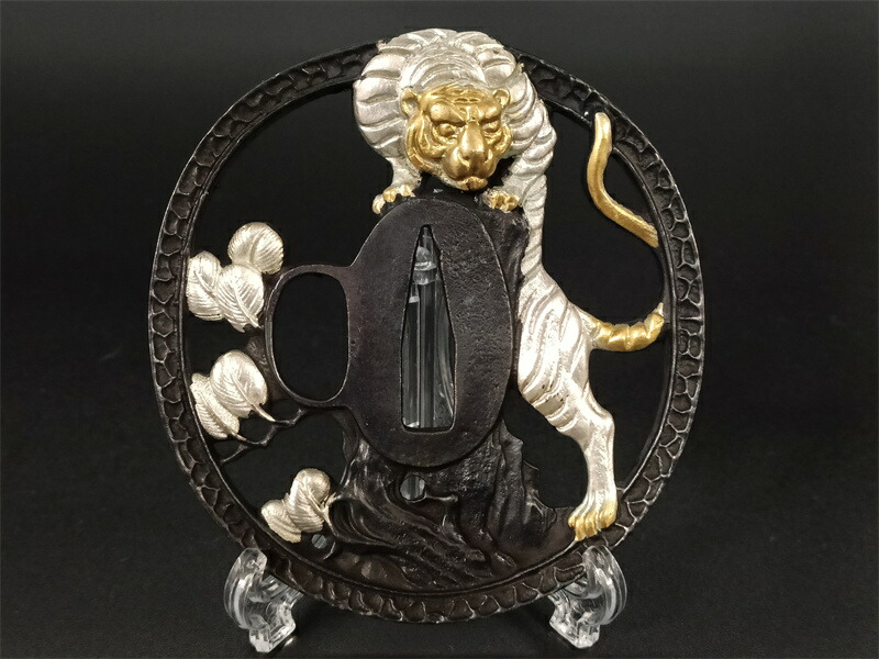 楽天市場】刀鍔 馬の図 銅製 絵金銀 日本刀装具 刀の鍔 刀剣美術 武