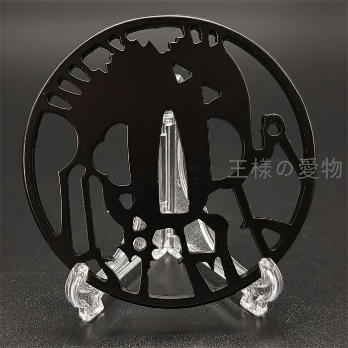 楽天市場】日本刀装具 刀柄 唐草縁頭 三鈷杵目貫 目釘付 居合刀用 新品