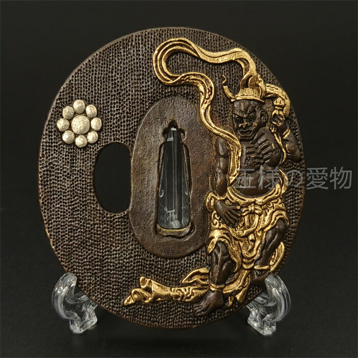 楽天市場】銅製刀装具 短刀拵 柄鞘一式 龍桜の図 絵金銀 金工品