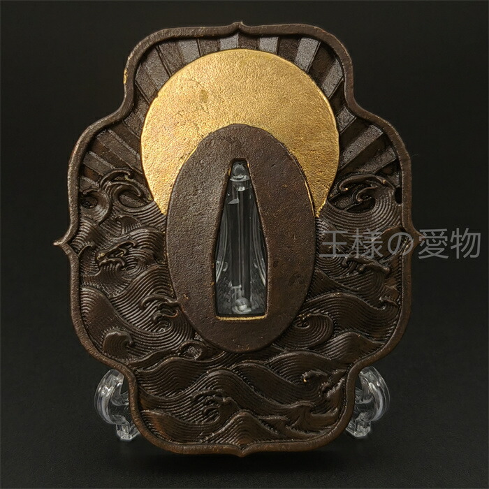 楽天市場】日本刀装具 桜樹の図 刀鍔 銅地 細工 絵金銀 鍔 刀の鍔 ツバ