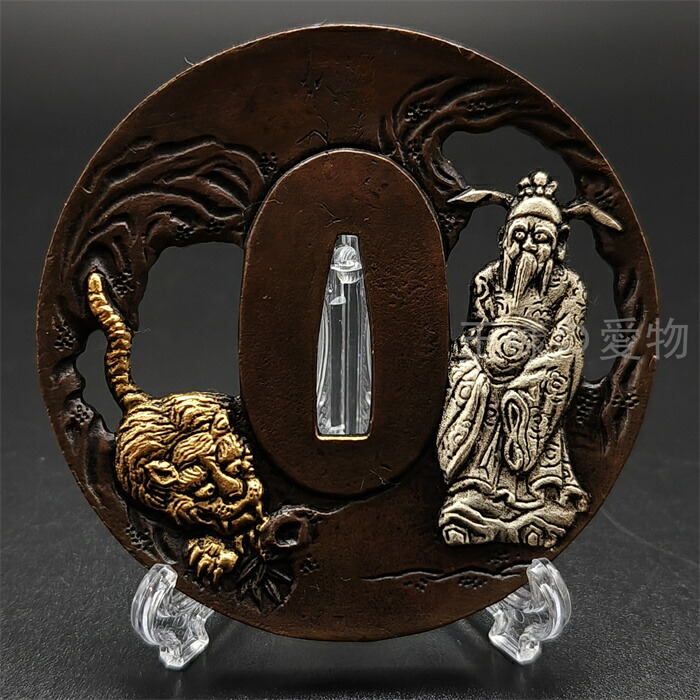 楽天市場】日本刀装具 刀鍔 鯉図 銅地 金工 細工 鍔 つば 居合用 刀剣