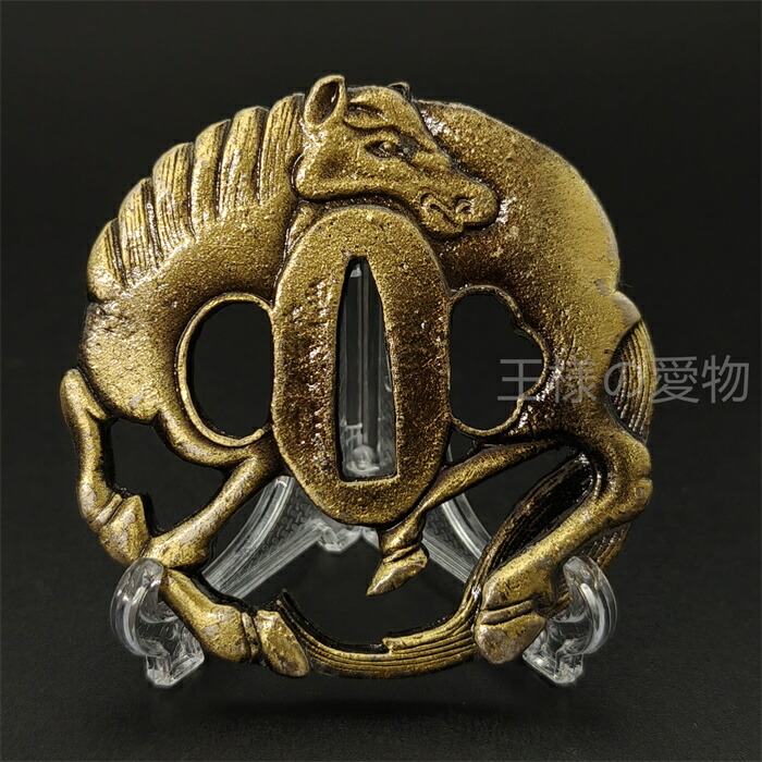 楽天市場】刀鍔 馬の図 銅製 絵金銀 日本刀装具 刀の鍔 刀剣美術 武