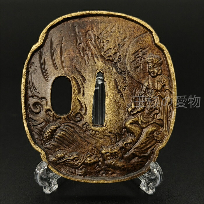 楽天市場】日本刀装具 刀鍔 悪鬼と仏図 合金製 金工 細工 鍔 つば 居合