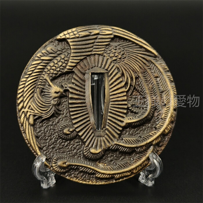 楽天市場】日本刀装具 藤の図 刀鍔 合金製 現代品 鍔 刀の鍔 ツバ 鐔