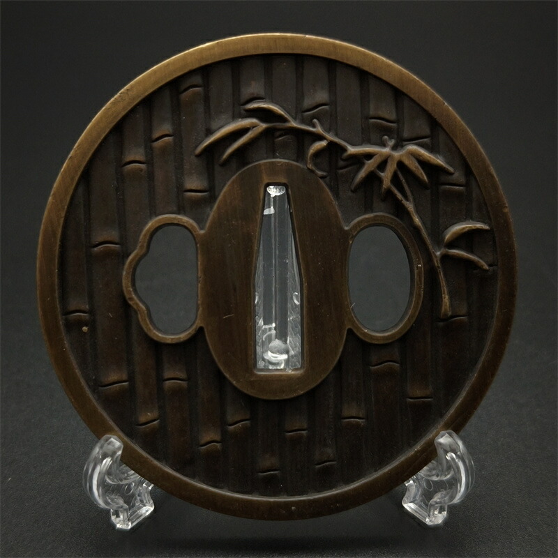 楽天市場】日本刀装具 刀鍔 竹蛇図 合金製 金工 細工 鍔 つば 居合用