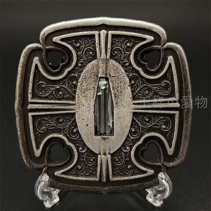 楽天市場】刀鍔 車輪の図 六支 鉄地 透かし 日本刀装具 鍔 つば ツバ