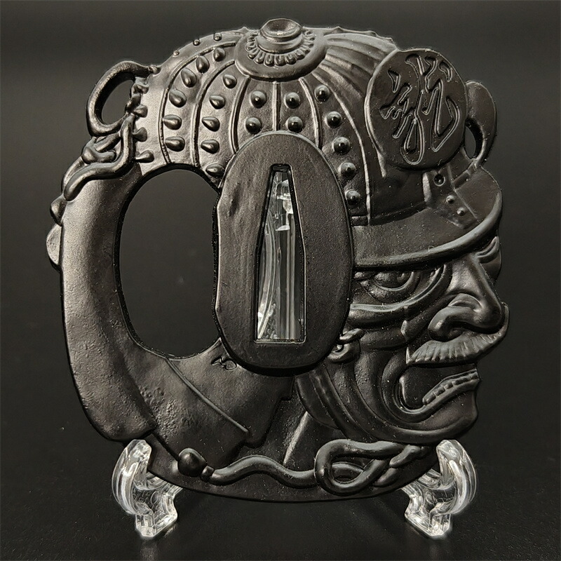 【楽天市場】日本刀装具 侍の図 刀鍔 合金製 現代品 鍔 刀の鍔 ツバ 鐔 刀鐔 刀剣美術 武道具:王様の愛物