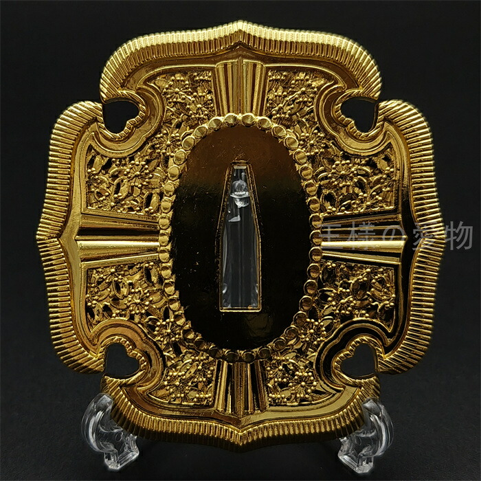 楽天市場】日本刀装具 太刀拵金具セット 黒色 刀鍔 縁頭 目貫 切羽 二