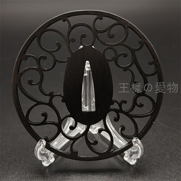 楽天市場】刀鍔 安親鶴丸の図 目に銀象嵌 鉄製 金工品 細工 職人作