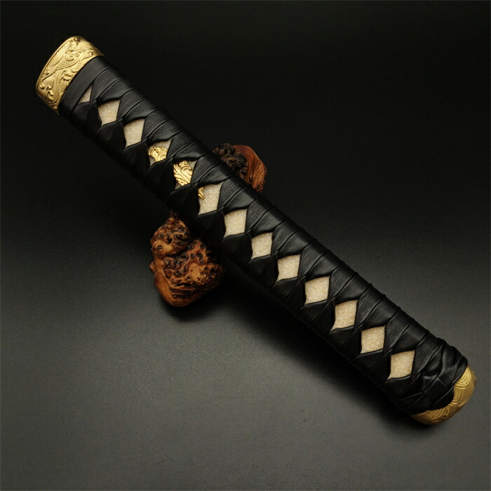 日本刀　柄　刀装具 楽天市場】日本刀装具 大刀柄 新品 長約26CM 桜縁頭 桜目貫 黒本