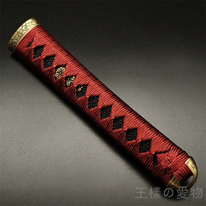 楽天市場】日本刀柄 刀柄 長約20CM 新品 木製柄 合成鮫皮 黄色綿巻