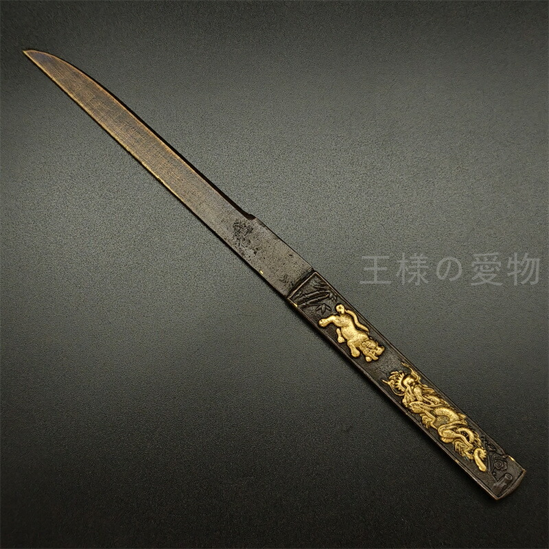楽天市場】模造刀（日本刀の模造品） ミニミニ竜セット（金） : ハート
