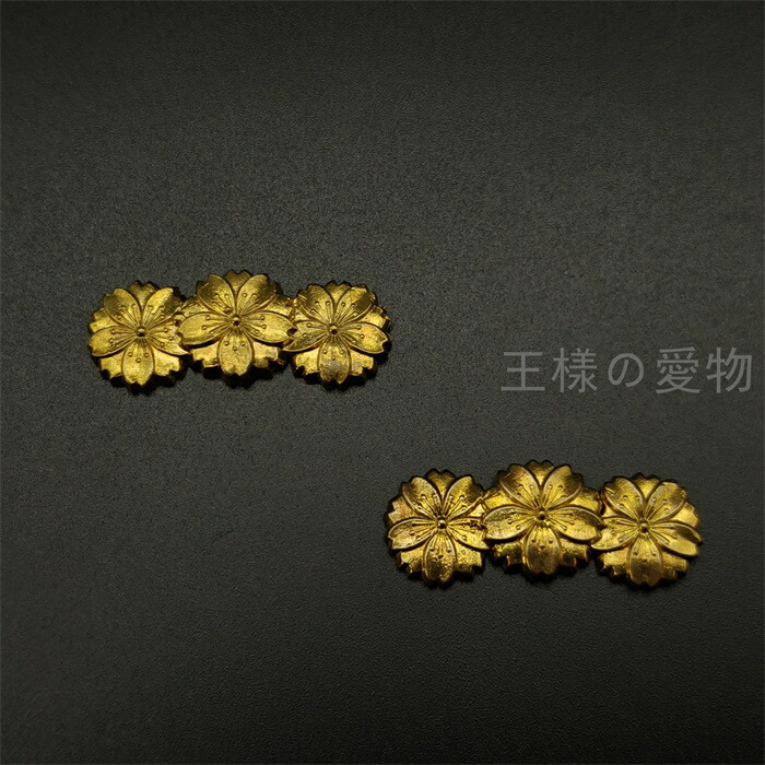 目貫　花束の図　赤銅製 目貫 花束の図 赤銅製 159684785_o2.jpg?