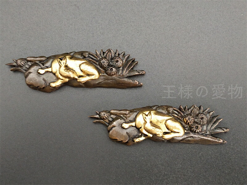 楽天市場】目貫 翼と桜 銅製 細工 日本刀装具 武具 刀剣美術 : 王様の愛物