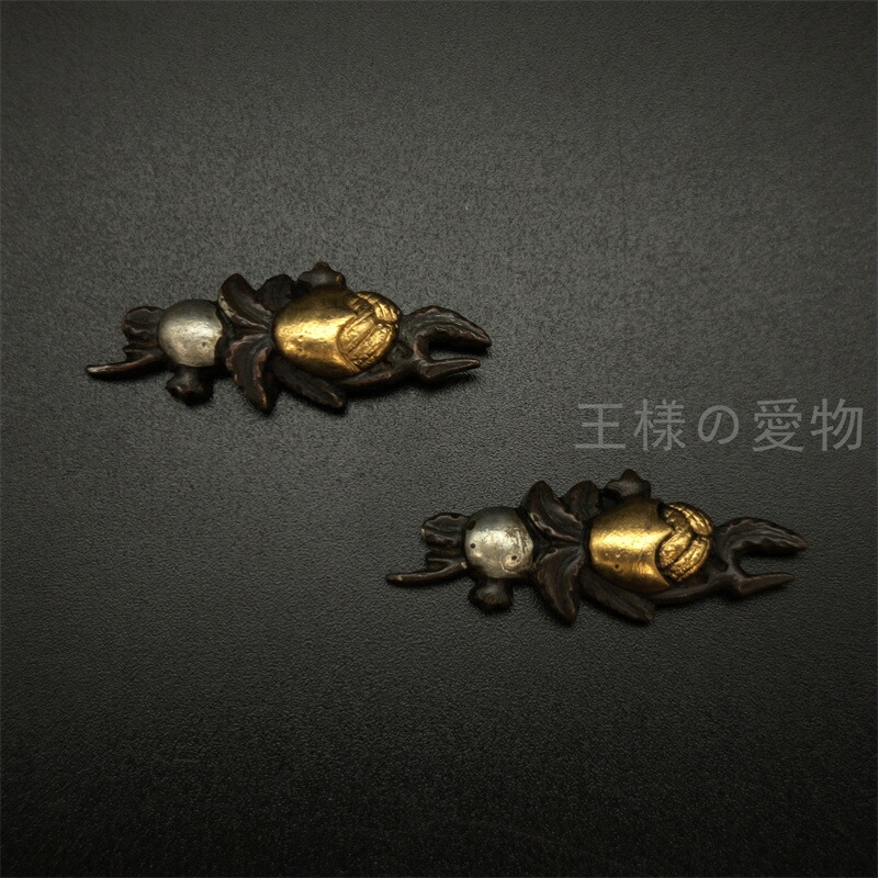 目貫　花束の図　赤銅製 目貫 花束の図 赤銅製 Kodogu Gallery #3