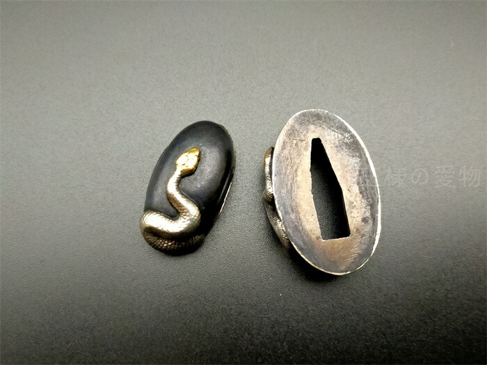 楽天市場】銅製刀装具 短刀拵 柄鞘一式 王蛇の図 絵金銀 金工品 細工