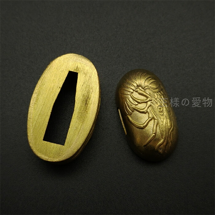 楽天市場】銅製刀装具 短刀拵 柄鞘一式 伊勢エビの図 絵金銀 金工品