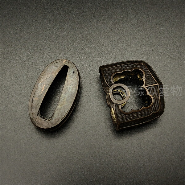 楽天市場】日本刀装具 合口拵え 唐草の図 縁頭 鯉口鐺 銅地 金工 金具