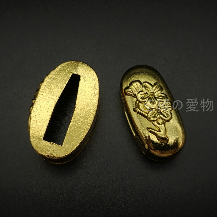 楽天市場】日本刀装具 縁頭 花の図 合金製 刀剣美術 武道具 居合 現代