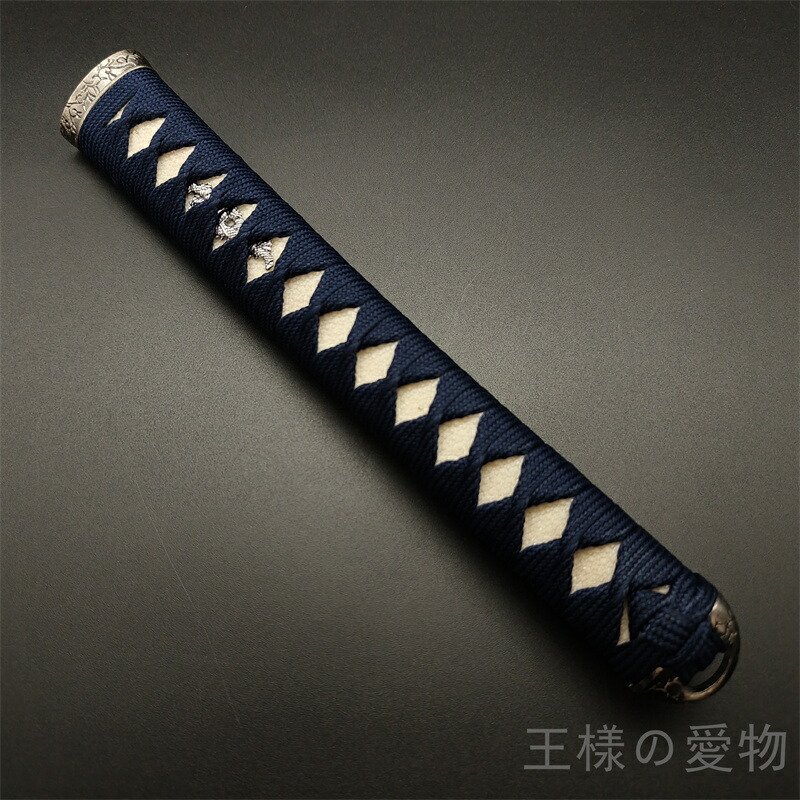 楽天市場】日本刀装具 大刀柄 新品 長約26CM 唐草縁頭 五三の桐目貫 本