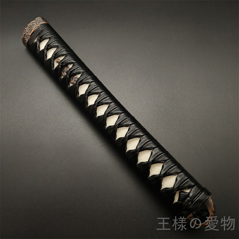 楽天市場】日本刀装具 大刀柄 新品 長約26CM 唐草縁頭 五三の桐目貫 本