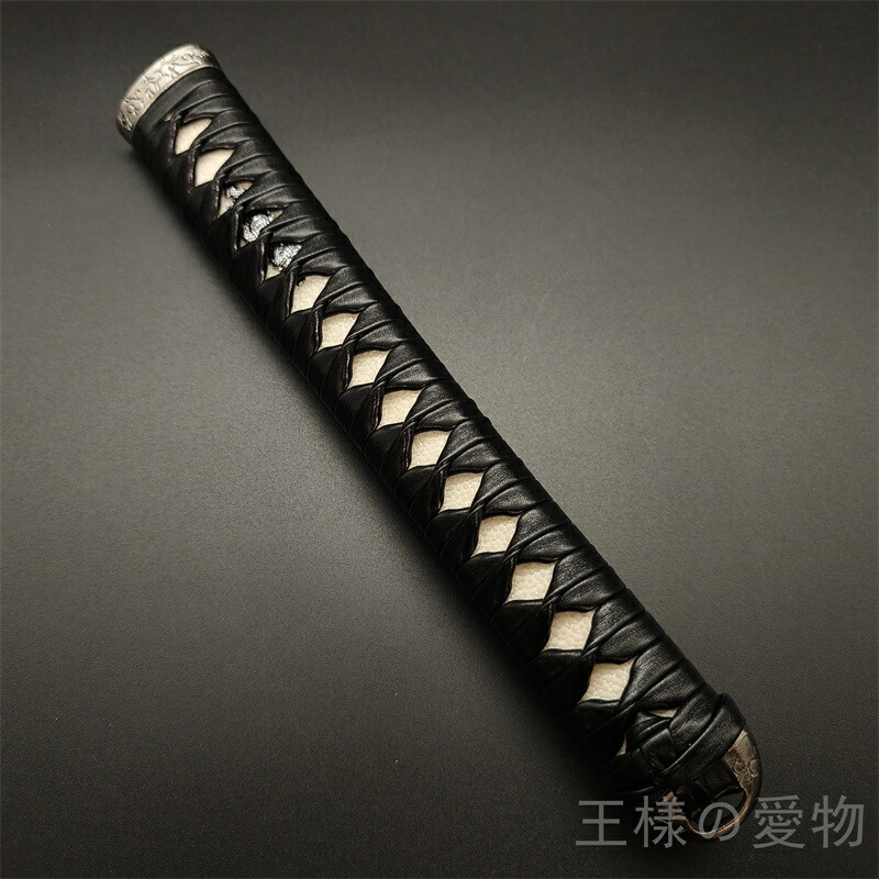 楽天市場】日本刀装具 大刀柄 打刀 長約26CM 新品 木製柄 合成鮫皮