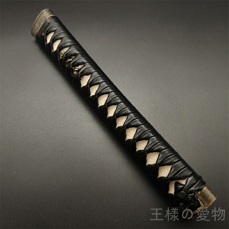 楽天市場】日本刀装具 大刀柄 新品 長約26CM 桜縁頭 桃目貫 本鮫皮 木