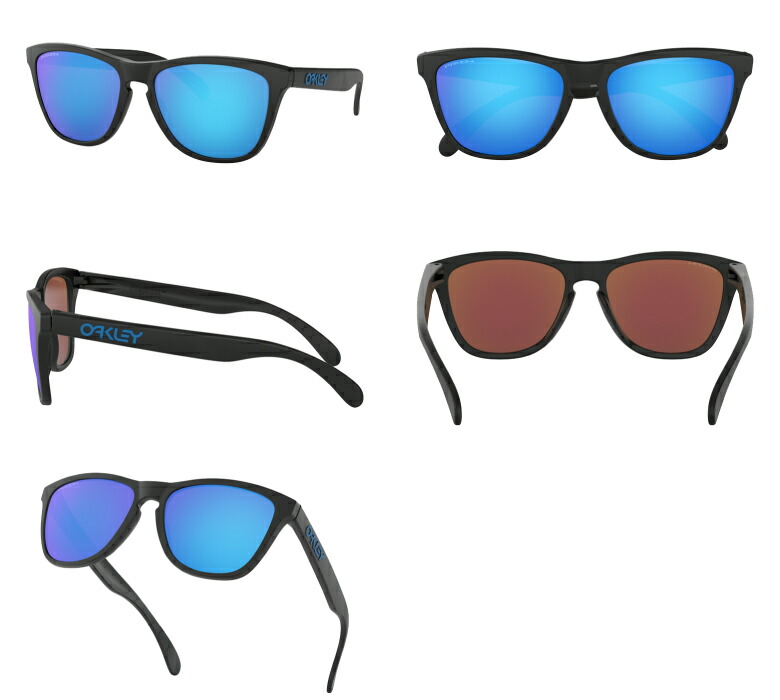 代引不可 Oakley Frogskins フロッグスキン フレーム Matte Black レンズ Prizm Sapphire オークリー サングラス アジアンフィット 国内正規品 限定モデル 送料無料 ジャパンフィット 黒 ブラック オークレー Uvカット 紫外線カット スノーボード サーフィン 釣り
