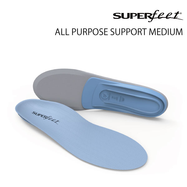 即納★店頭受取OK★[日本正規品]スーパーフィート インソール 中敷 SUPERFEET All-Purpose Support Medium Arch Blue ブルー スポーツ ウォーキング スキー スノーボード ランニング ゴルフ スケート 野球 サッカー テニス バスケ 登山 中敷 国内正規品