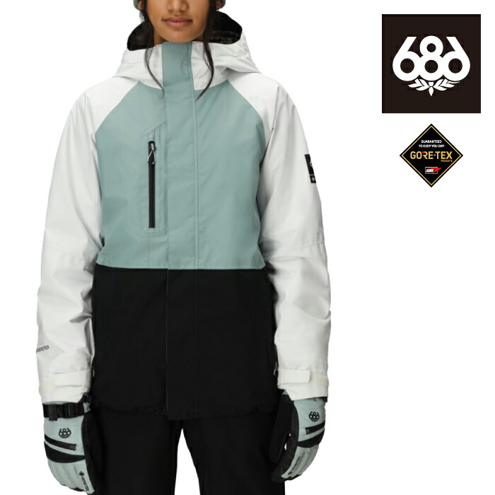 日本正規品 スノーボード ウェア ジャケット シックスエイトシックス 686 WOMENS GORE-TEX WILLOW INSULATED JACKET Dusty Marine Colorblock ゴアテックス レディース 25-26