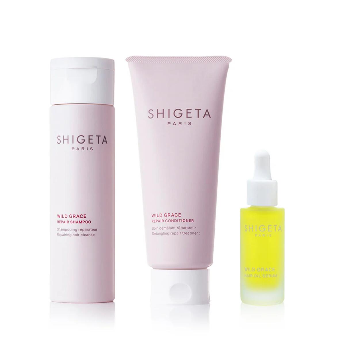 SHIGETA ワイルドグレースヘアケアセット　ワイルドグレースシャンプー、ワイルドグレーストリートメント、ワイルドグレースヘアオイルのセット 女性 母の日 ギフト