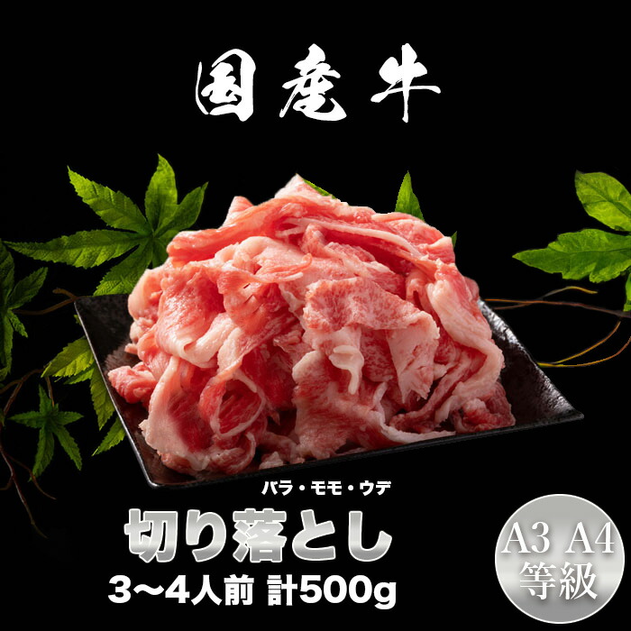 国産牛 A3・A4等級 切り落とし（バラ・モモ・ウデ）500g 国産牛切り落とし お中元 お歳暮 誕生日 母の日 父の日　お取り寄せグルメ　贈り物　ギフト　プレゼント　【GR12】画像