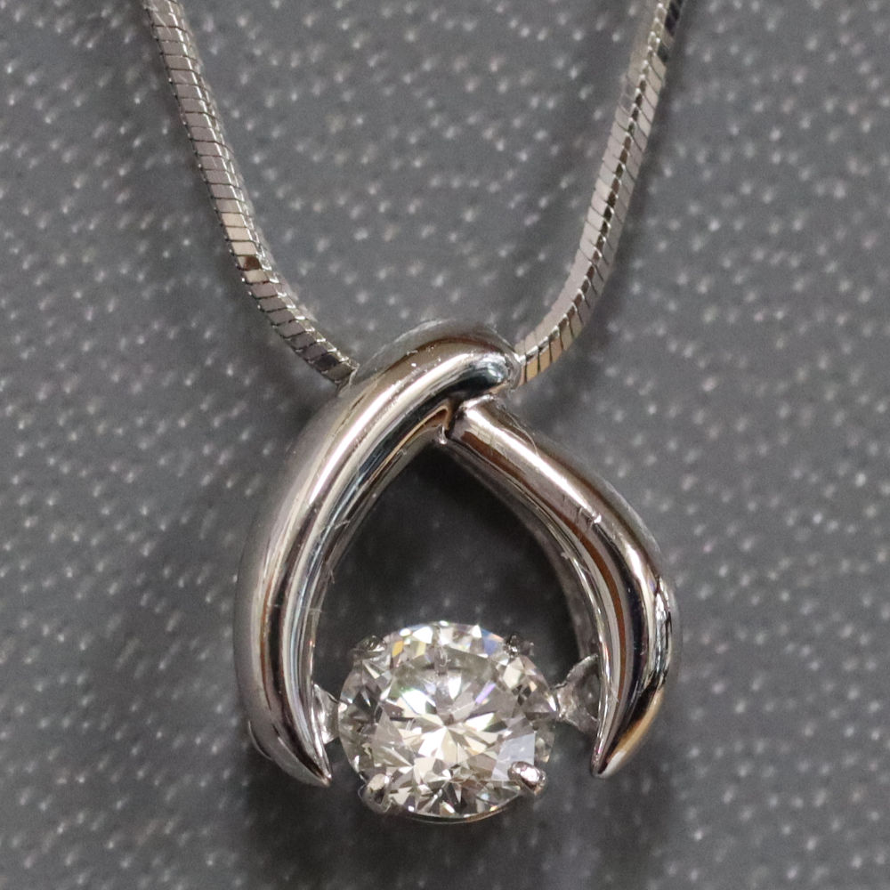 【中古】Pt900/850ダイヤモンドペンダント D0.24 3.8g プラチナ 45,240円