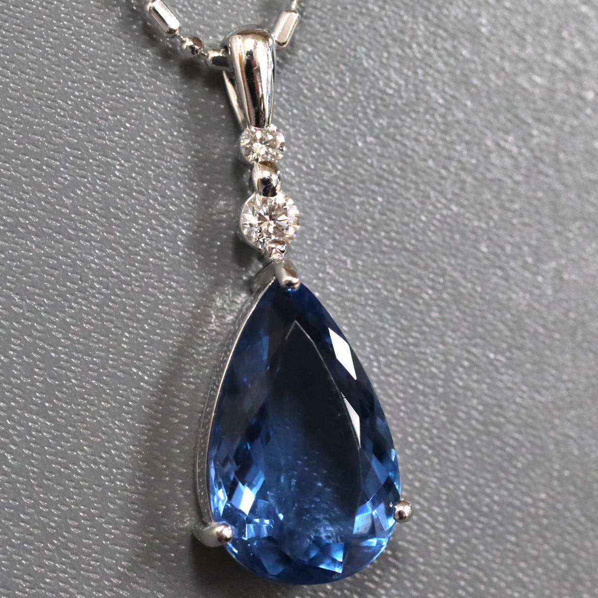 【中古】Pt850/900カラーチェンジフルオライトダイヤモンドペンダント 5.66 D0.16 7.8g 44cm ソーティング プラチナ フローライト 蛍石|鴫原質店 店